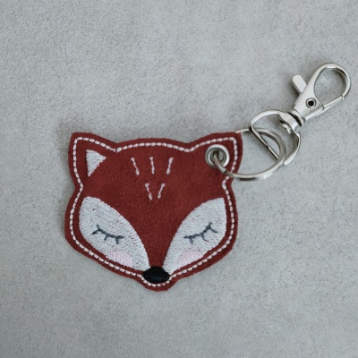 Porte-clés Baby-fox bordeau